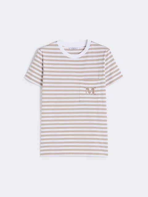 Бежева футболка в смужку Max Mara з бавовни: фото - Invogue