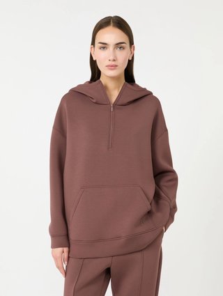 Коричневое худи Weekend Max Mara свободного кроя: фото 4 - Invogue