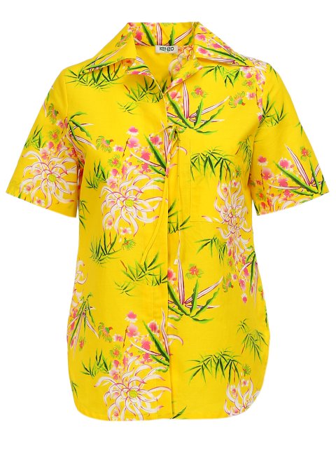 Жёлтая рубашка KENZO: фото - Invogue