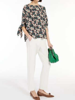 Кремовые брюки WEEKEND MAX MARA: фото 3 - Invogue