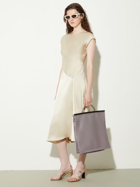 Кремова сукня Max&Co атласна: фото 1 - Invogue