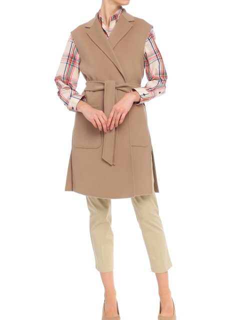 Бежевые брюки WEEKEND MAX MARA: фото 3 - Invogue