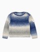 Сине-серый свитер Emporio Armani из хлопка и акрила: фото - Invogue