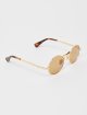 Золотисті окуляри Max Mara круглі: фото 2 - Invogue