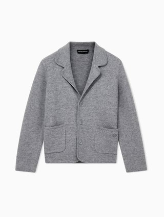 Серый пиджак Emporio Armani из шерсти: фото - Invogue