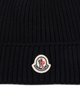 Чорна шапка Moncler з вовни: фото 2 - Invogue