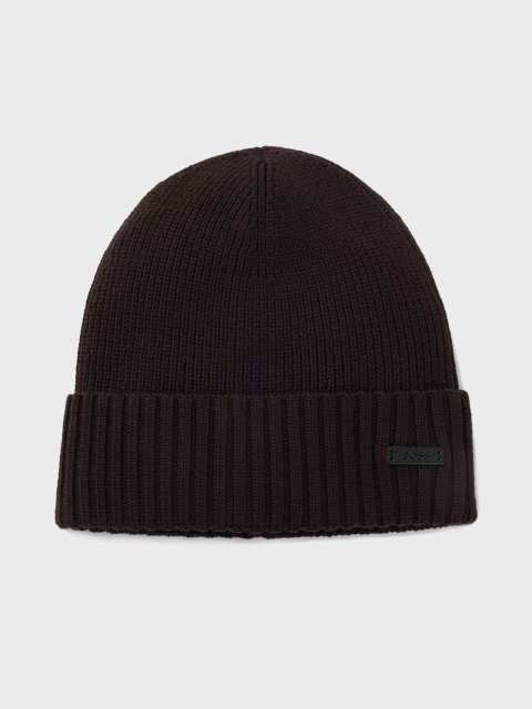 Коричнева шапка BOSS з вовни: фото - Invogue