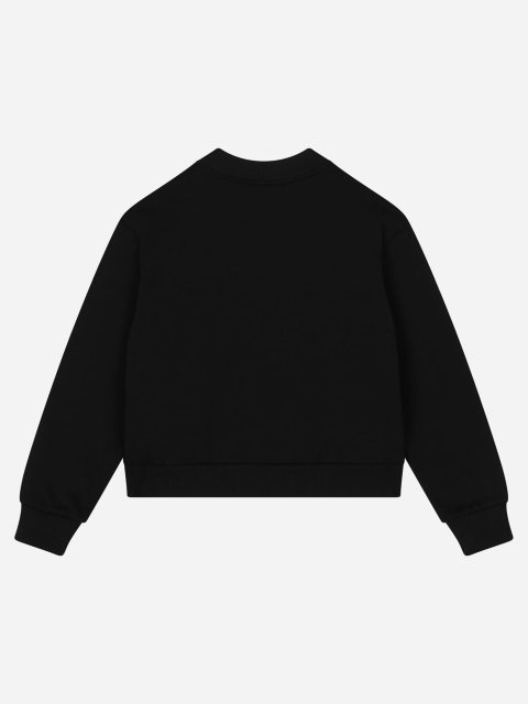 Чорний світшот DOLCE&GABBANA з логотипом oversize fit: фото 2 - Invogue