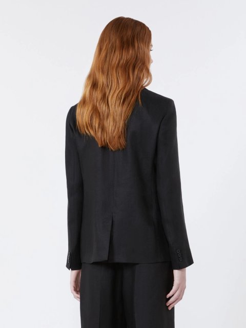 Чорний жакет Weekend Max Mara з льону: фото 3 - Invogue