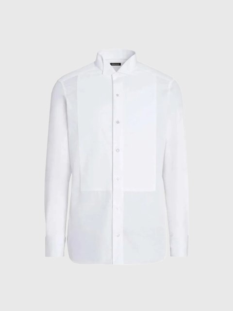 Біла сорочка ZEGNA з бавовни: фото - Invogue