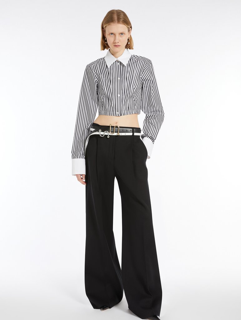 Черные брюки Sportmax палаццо: фото 1 - Invogue