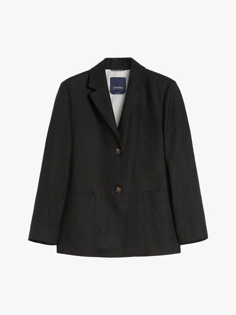 Чорний жакет Max Mara з щільного льону: фото - Invogue