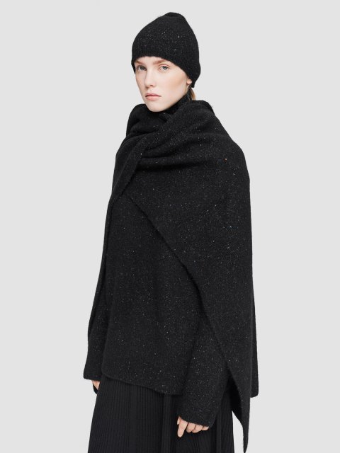 Чорний шарф Joseph в’язаний: фото 1 - Invogue