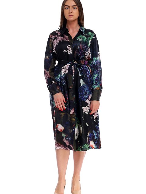 Синее платье MARINA RINALDI: фото 3 - Invogue