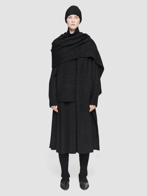 Чорний шарф Joseph в’язаний: фото 2 - Invogue