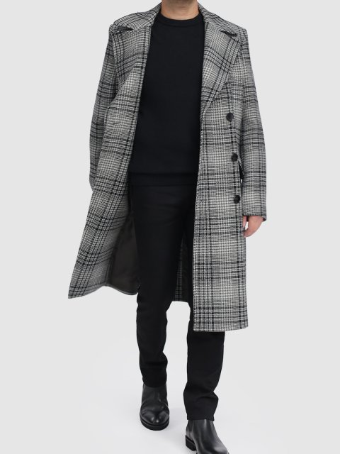 Серое пальто BOSS: фото 1 - Invogue