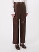 Темно-коричневі брюки Max Mara зі шкіри: фото 2 - Invogue