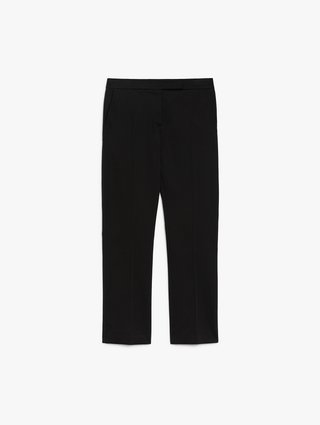 Черные брюки Max Mara из хлопкового атласа: фото - Invogue