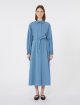 Блакитна сукня MAX MARA з бавовняної тафти: фото 3 - Invogue
