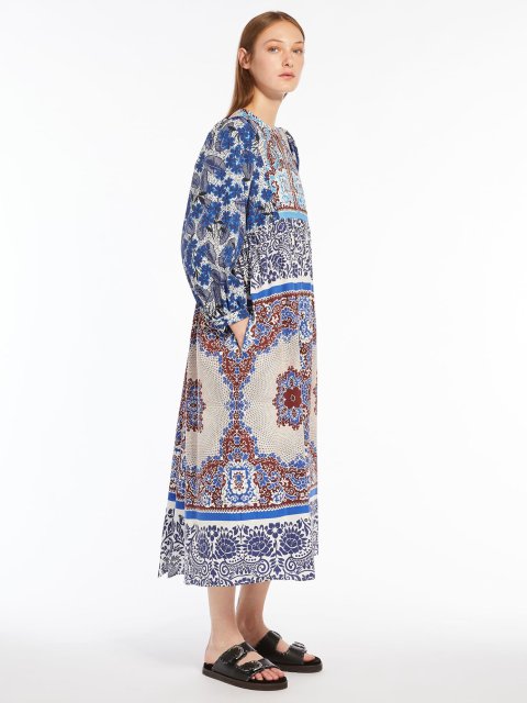 Длинное платье WEEKEND MAX MARA с принтом: фото 3 - Invogue