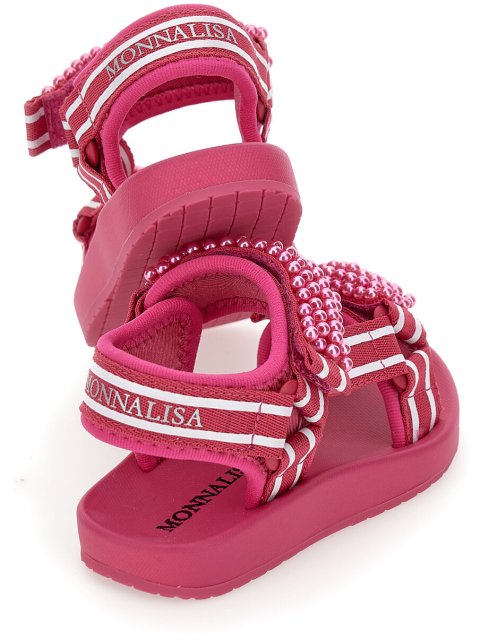 Рожеві босоніжки MONNALISA : фото 2 - Invogue