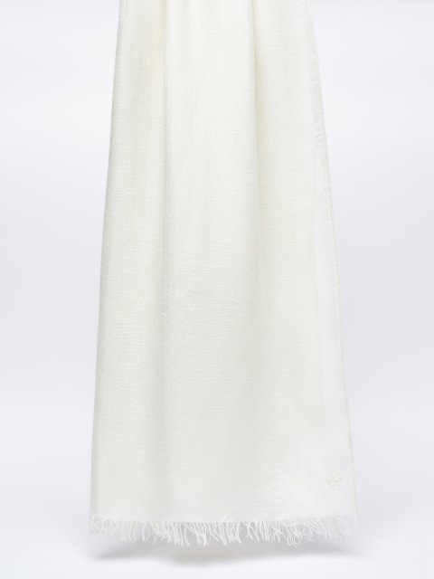 Молочный шарф WEEKEND ACCESSORIES из вискозы и кашемира: фото - Invogue