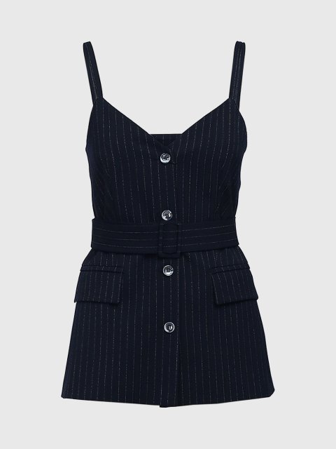 Тёмно-синий топ MARELLA: фото - Invogue