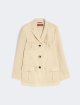 Бежевий жакет Max Mara з чистого льону: фото - Invogue