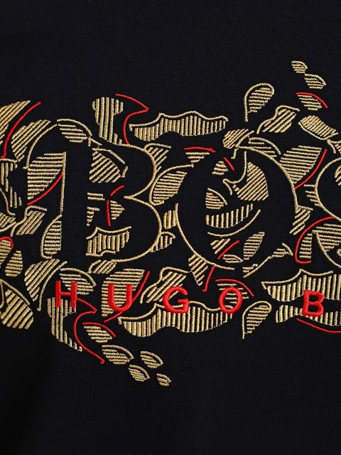 Чёрная футболка BOSS: фото 5 - Invogue