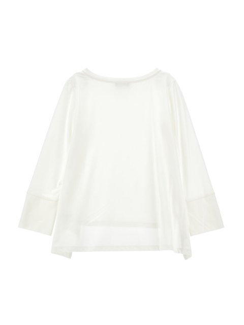 Молочная футболка MONNALISA с длинным рукавом: фото 1 - Invogue