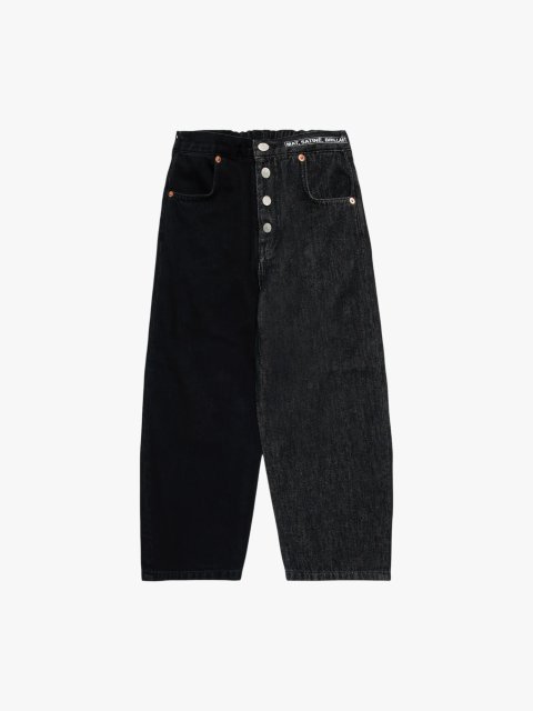 Чорні джинси MM6 MAISON MARGIELA KIDS з бавовняного деніму: фото - Invogue