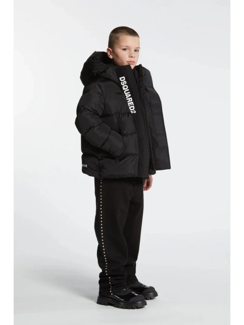 Чорна куртка DSQUARED KID : фото 1 - Invogue