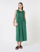 Зелена сукня Weekend Max Mara з бавовни з плісируванням: фото 2 - Invogue