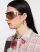 Серебристые серьги Acne Studios в форме сердец: фото 3 - Invogue