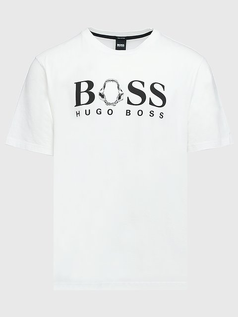 Молочная футболка BOSS: фото - Invogue