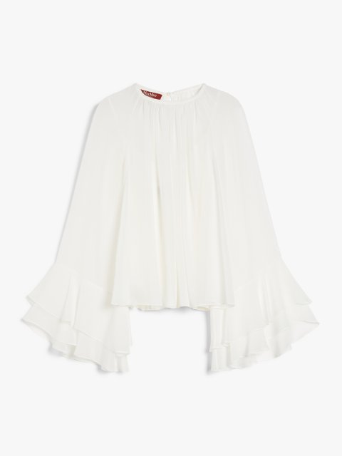 Біла блуза Max Mara з жоржету: фото - Invogue