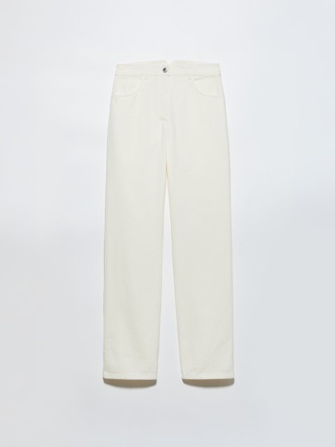 Кремовые брюки MAX&CO из хлопка: фото - Invogue