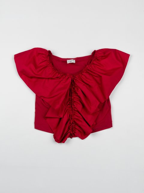 Бордовый топ MONNALISA: фото - Invogue