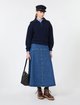 Темно-синяя юбка Weekend Max Mara из хлопка: фото 1 - Invogue