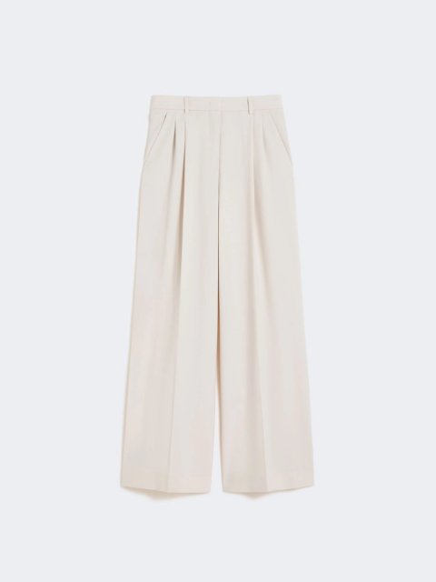 Молочні брюки WEEKEND MAX MARA з суміші вовни: фото - Invogue