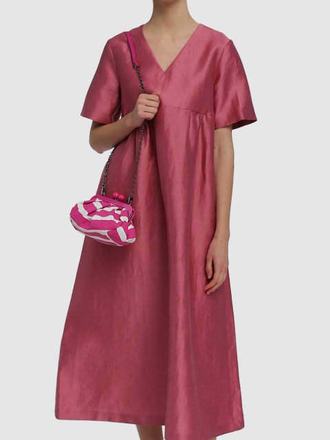 Тёмно-Розовое платье WEEKEND MAX MARA: фото 3 - Invogue