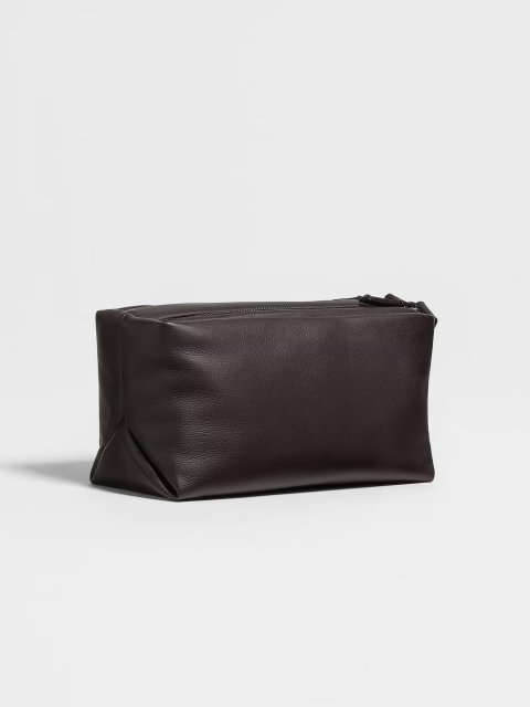 Темно-коричнева сумка ZEGNA з м'якої шкіри: фото 2 - Invogue