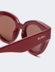Червоні сонцезахисні окуляри MAX MARA метелики: фото 3 - Invogue