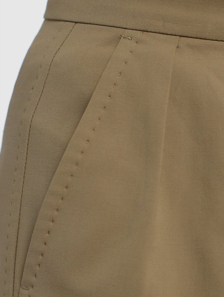Кремовые брюки MAX MARA: фото 5 - Invogue