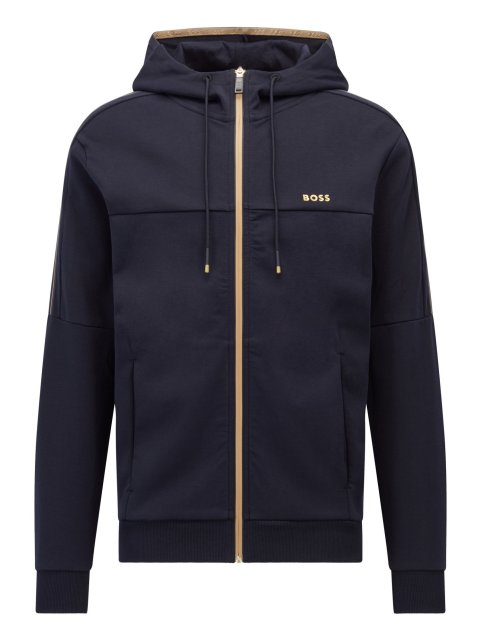 Тёмно-синяя кофта спорт BOSS: фото - Invogue