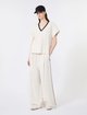 Молочні штани Weekend Max Mara з ліоцелу та бавовни: фото 2 - Invogue