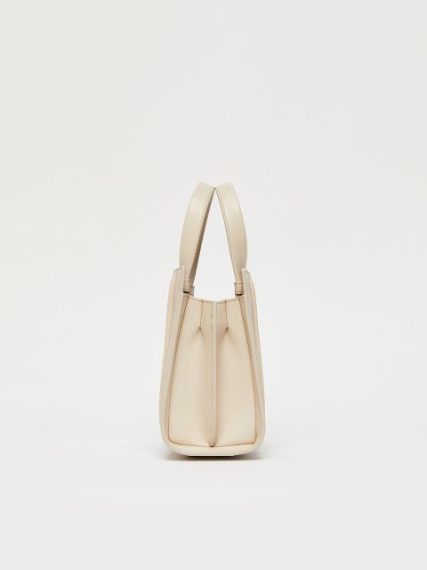 Кремовая сумка Max Mara кожаная: фото 1 - Invogue