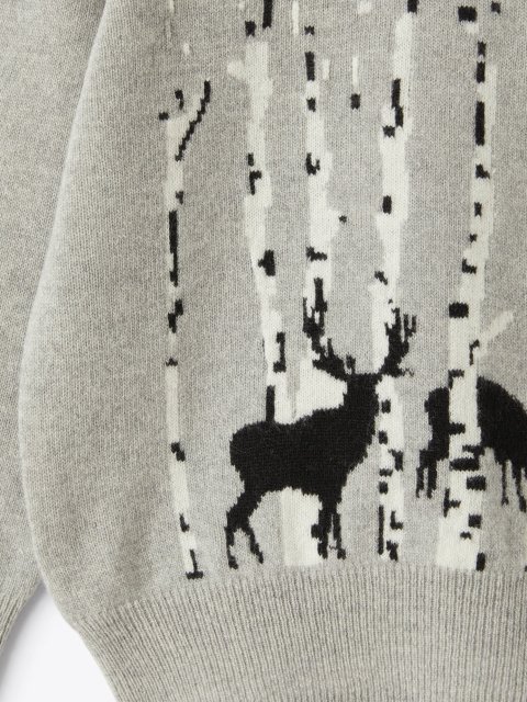 Сірий светр IL GUFO з вовни з високим коміром: фото 3 - Invogue