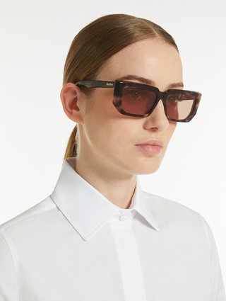 Коричневые очки Max Mara кошачий глаз: фото 1 - Invogue