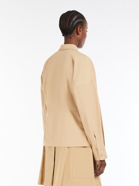 Бежева сорочка WEEKEND MAX MARA з бавовняного попліну: фото 5 - Invogue